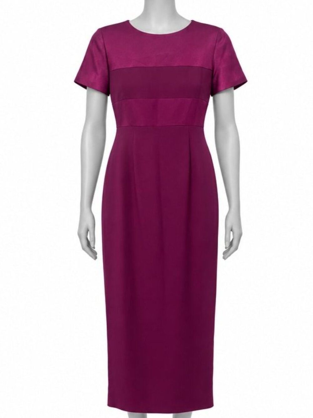 Evan-Picone deep magenta full length Sheath Dress